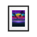 Radiant Sunset Synthwave Framed Art Print Gallery Image 6