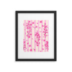 Retro Pink Cherry Blossoms Framed Art Print Gallery Image 6