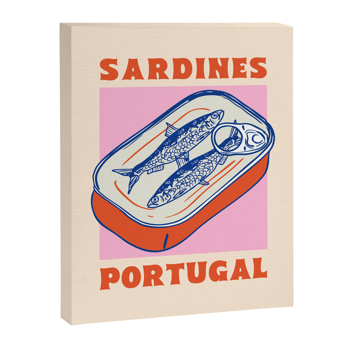 Retro Portugal Sardines in Tin Can Canvas Print Gallery Image 1