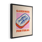 Retro Portugal Sardines in Tin Can Framed Canvas Print Gallery Image 2