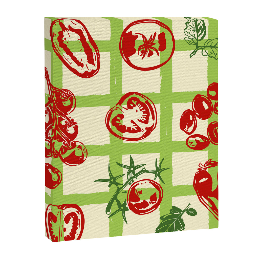 Tomato Garden Picnic Pattern Illustration Canvas Print Gallery Image 8