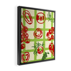 Tomato Garden Picnic Pattern Illustration Framed Canvas Print Gallery Image 2