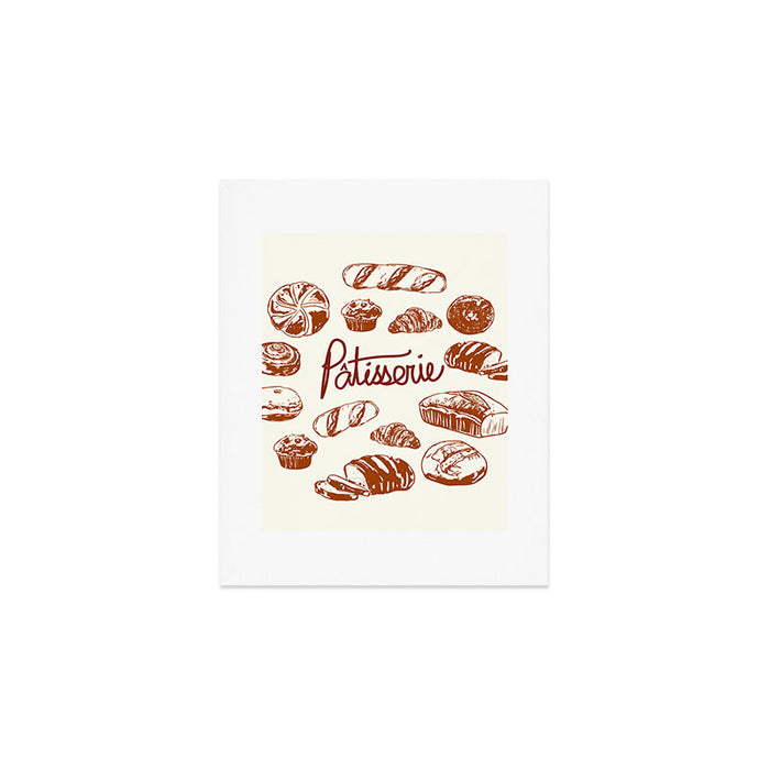 Vintage French Patisserie Bread Bakery Illustration Art Print Gallery Image 1