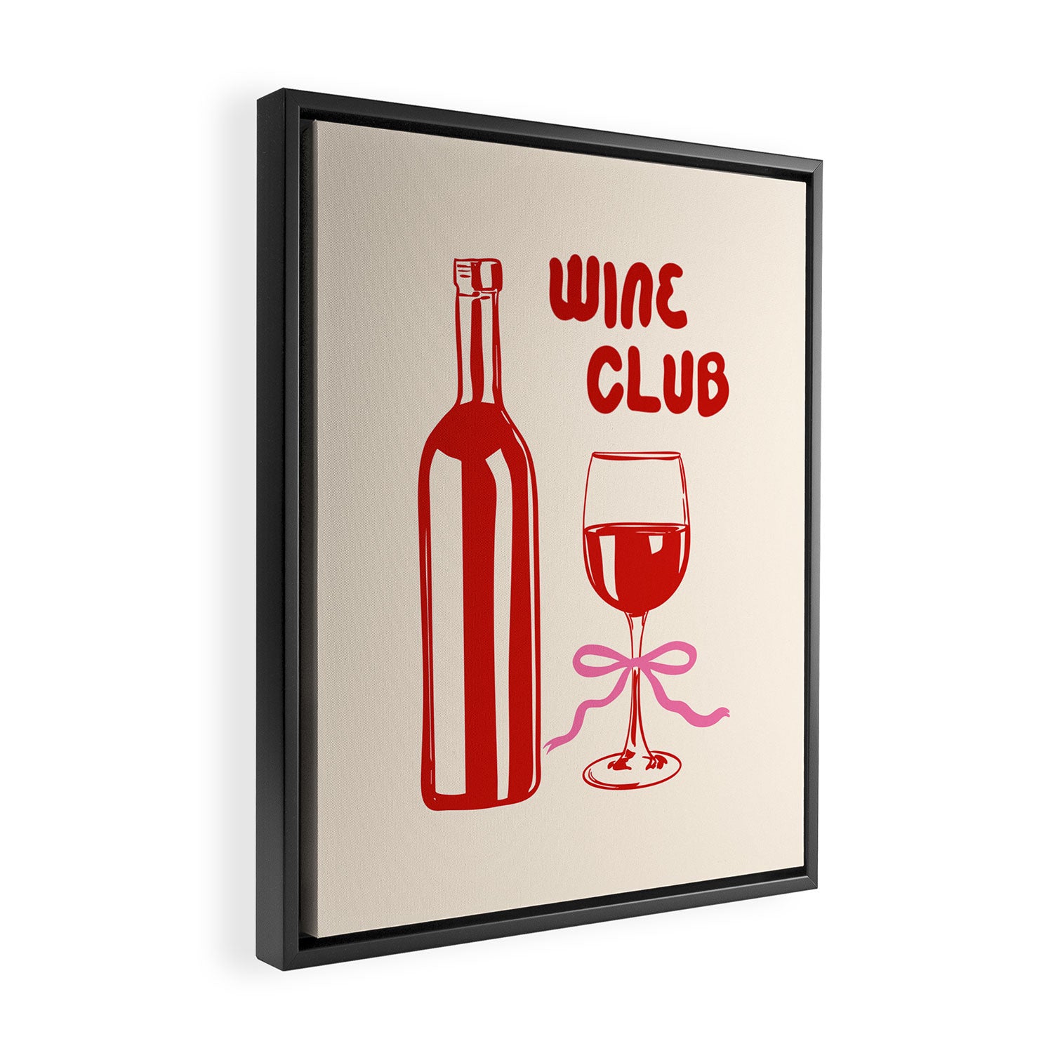 Wine Club Coquette Framed Canvas Print Gallery Image 2
