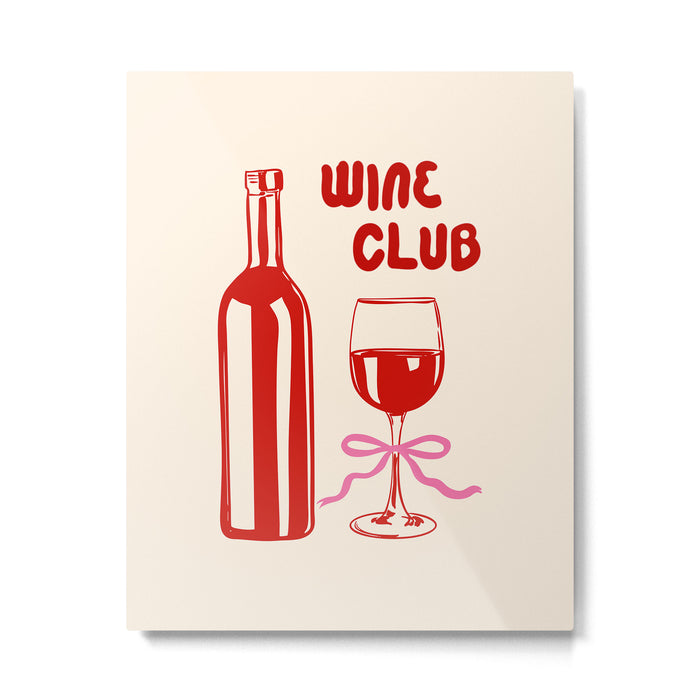 Wine Club Coquette Metal Print Gallery Image 1
