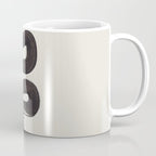 black & white minimalist abstract shapes patterns black ink painting Coffee Mug Gallery Image 1