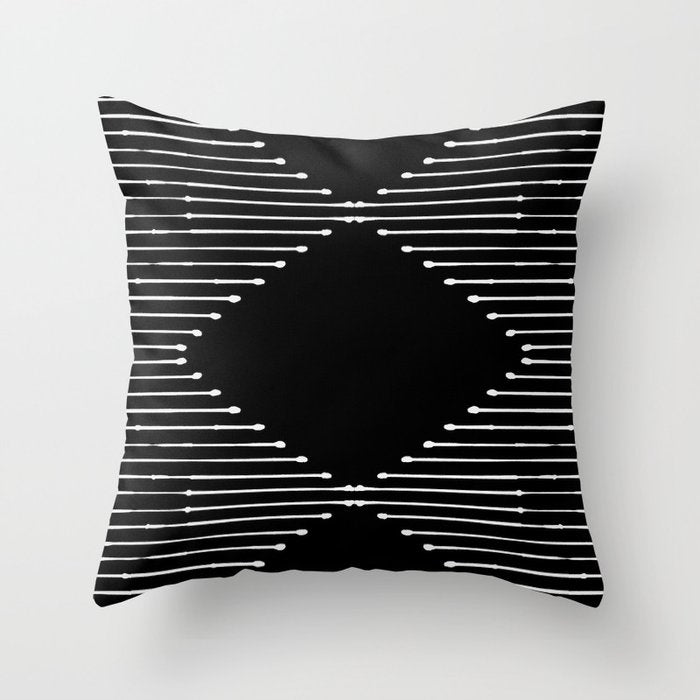 Geo (Black) Throw Pillow Gallery Image 6