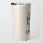 Mid Century Modern Abstract Colorful Shapes Funky Cool Minimalist Pattern Travel Mug Gallery Image 3
