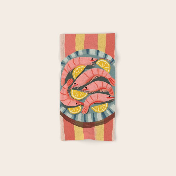 Shrimp Picnic Bath Towel Gallery Image 1