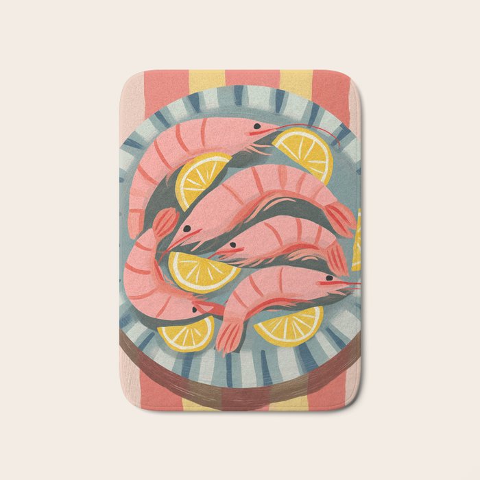 Shrimp Picnic Bath Mat Gallery Image 1