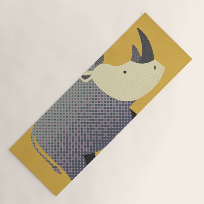 Whimsy Rhinoceros II Yoga Mat