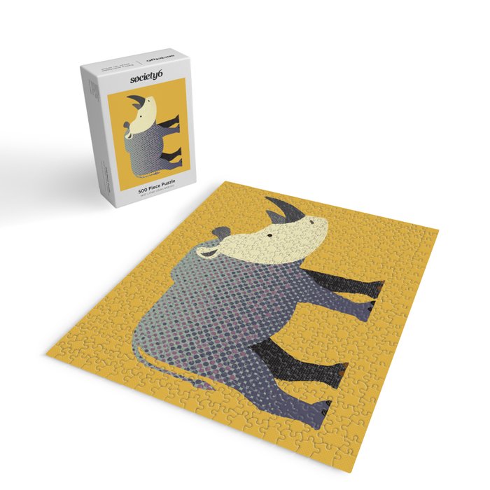 Whimsy Rhinoceros II Jigsaw Puzzle Gallery Image 2
