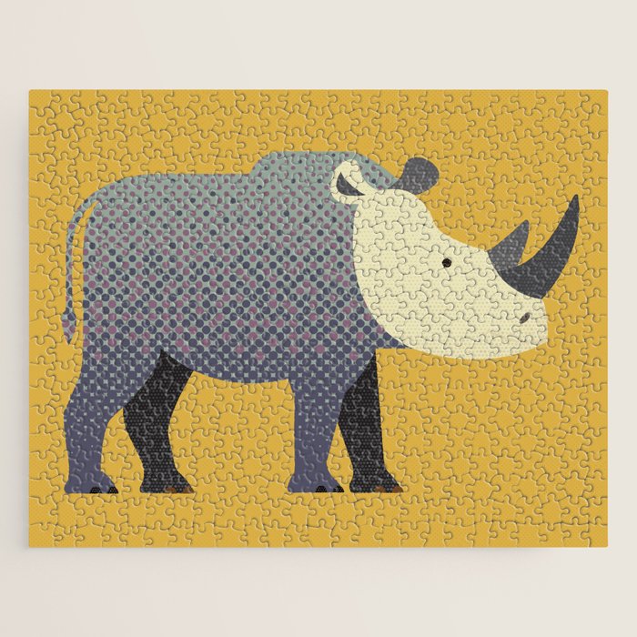 Whimsy Rhinoceros II Jigsaw Puzzle Gallery Image 1