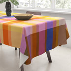 Colorful Retro Plaid Abstract Pattern - Yellow Tablecloth Gallery Image 3