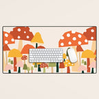 Fall Mushrooms  Desk Mat Gallery Image 1