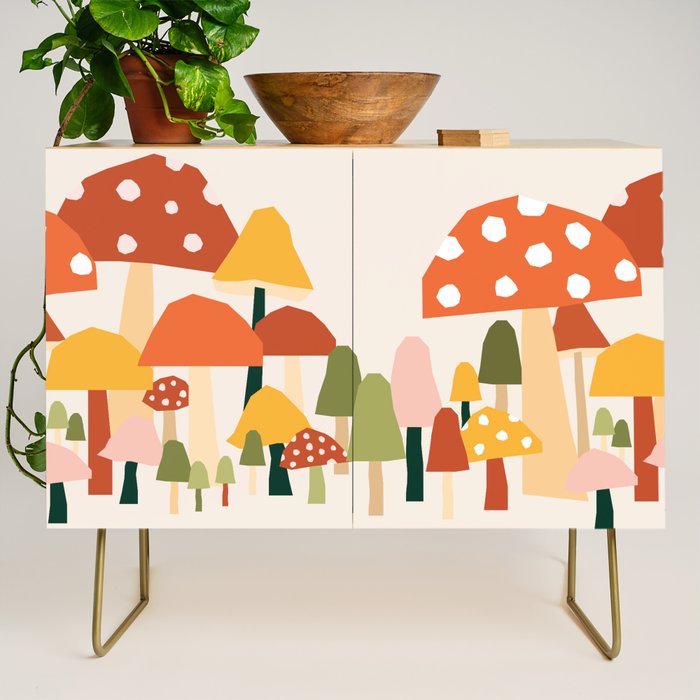 Fall Mushrooms  Credenza Gallery Image 1