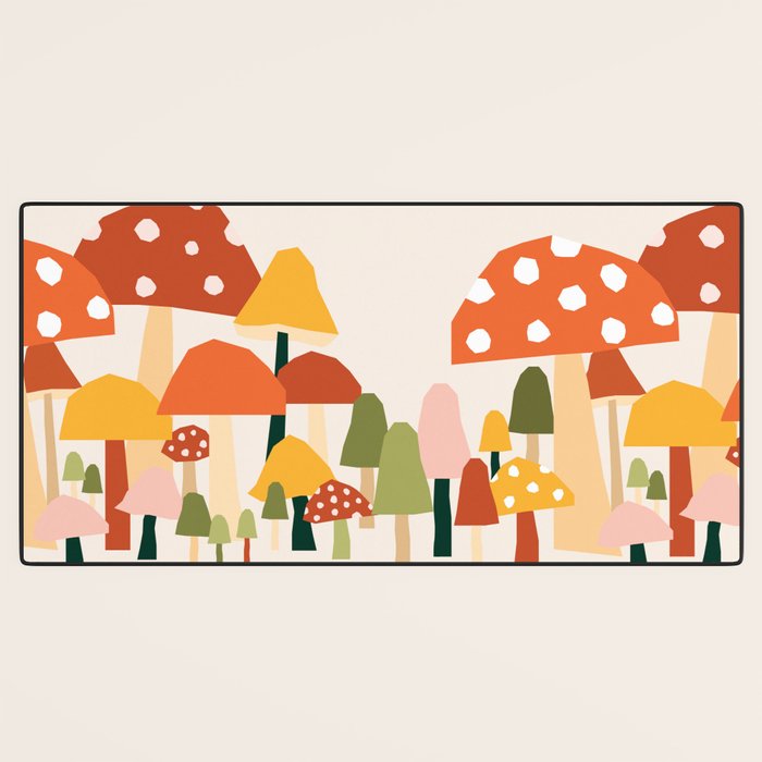 Fall Mushrooms  Desk Mat Gallery Image 3