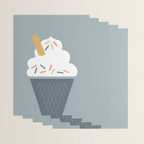 Ice Cream (Blue) Wrapping Paper Gallery Image 3