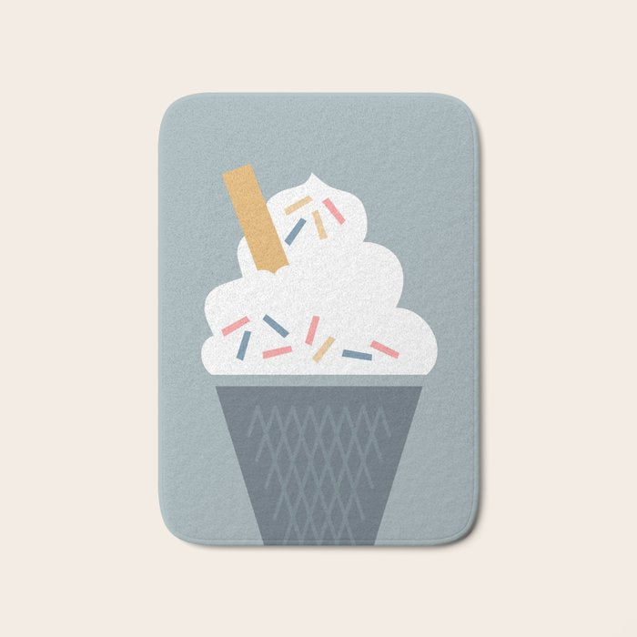 Ice Cream (Blue) Bath Mat Gallery Image 1