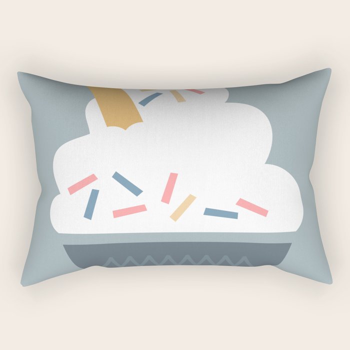 Ice Cream (Blue) Rectangular Pillow Gallery Image 1