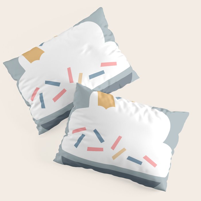 Ice Cream (Blue) Pillow Sham Gallery Image 3