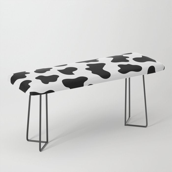 Moo Cow Print Bench Gallery Image 1