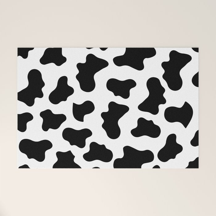 Moo Cow Print Welcome Mat Gallery Image 1
