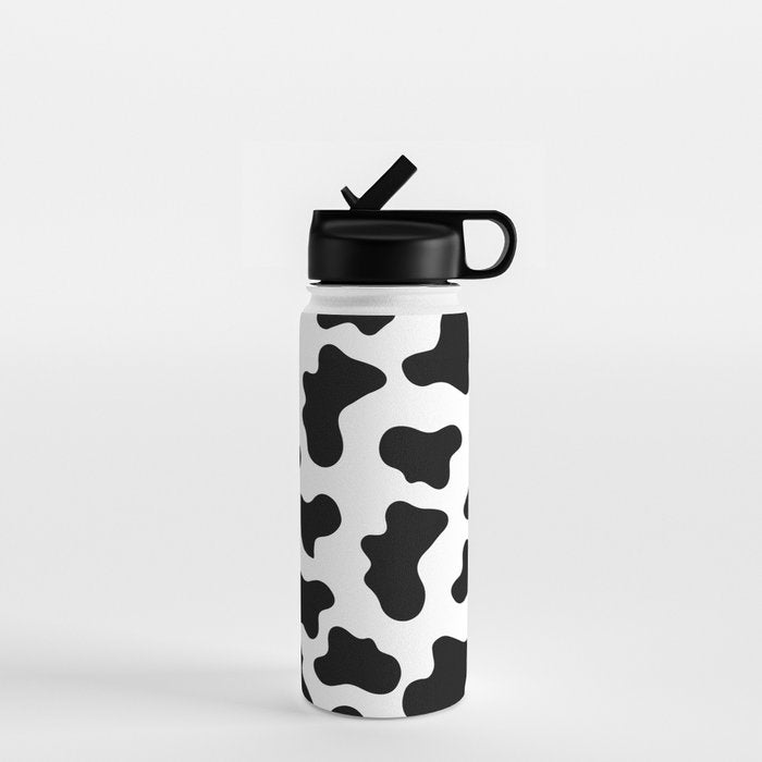 Moo Cow Print Water Bottle Gallery Image 1