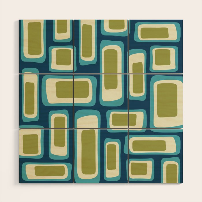 Mid Century Modern Abstract Composition 858 Wood Wall Art Gallery Image 1