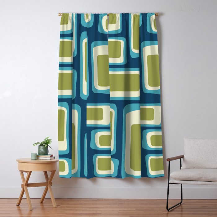 Mid Century Modern Abstract Composition 858 Window Curtain Gallery Image 1
