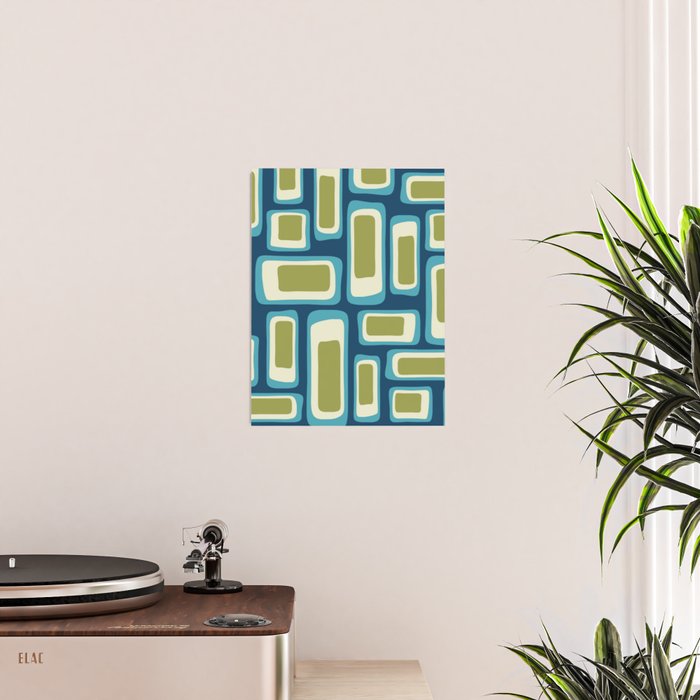 Mid Century Modern Abstract Composition 858 Poster Gallery Image 2
