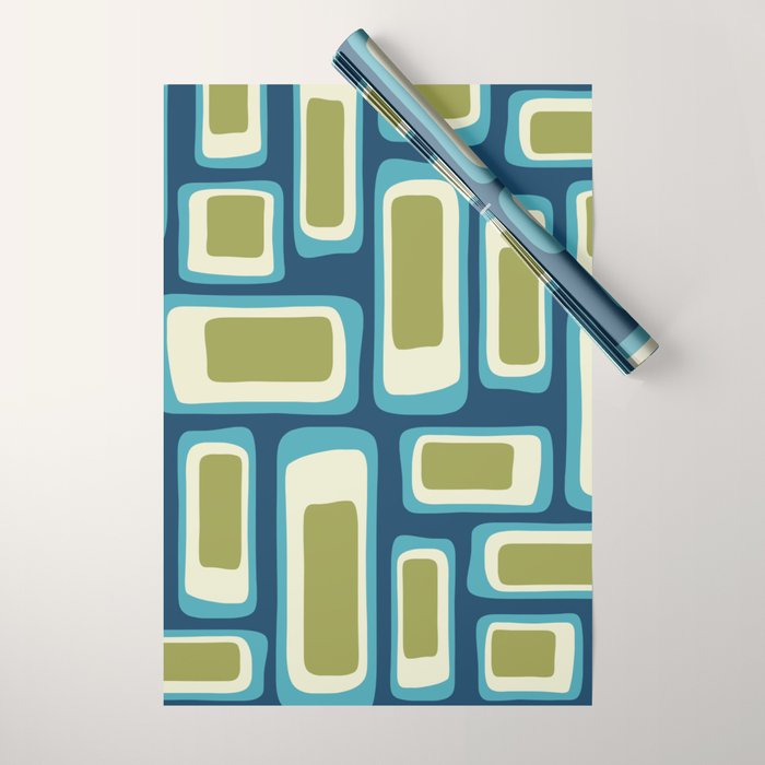 Mid Century Modern Abstract Composition 858 Wrapping Paper Gallery Image 1