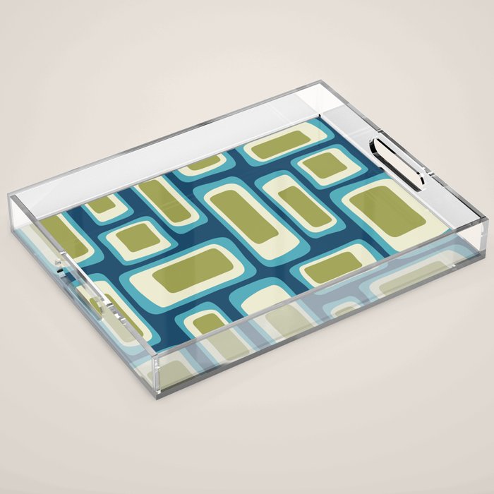 Mid Century Modern Abstract Composition 858 Acrylic Tray Gallery Image 1