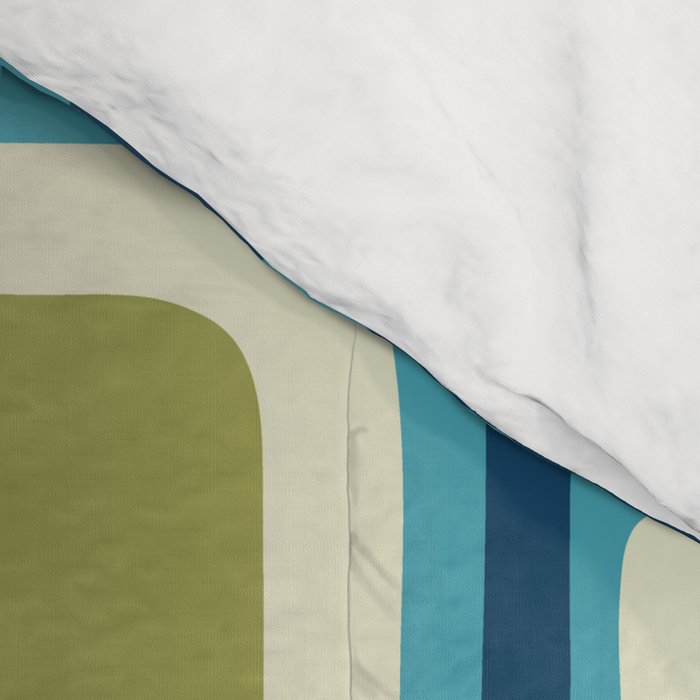 Mid Century Modern Abstract Composition 858 Comforter Gallery Image 4