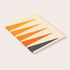 Vintage Scandinavian Orange Geometric Triangle Pattern Notebook Gallery Image 2