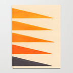 Vintage Scandinavian Orange Geometric Triangle Pattern Notebook Gallery Image 4
