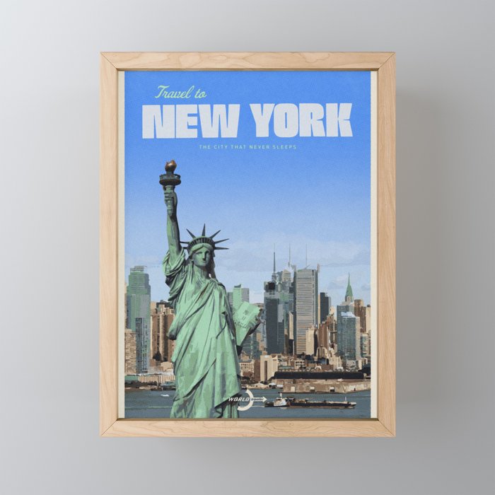 Travel to New York Mini Art Print Gallery Image 1