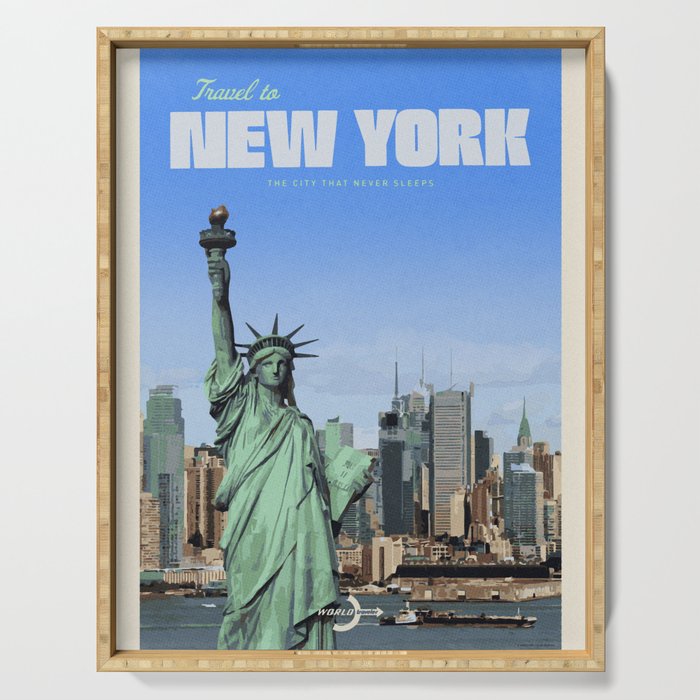 Travel to New York Serving Tray Gallery Image 1