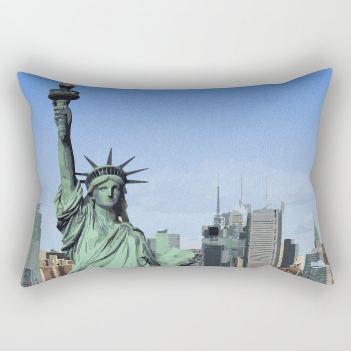 Travel to New York Rectangular Pillow Gallery Image 2