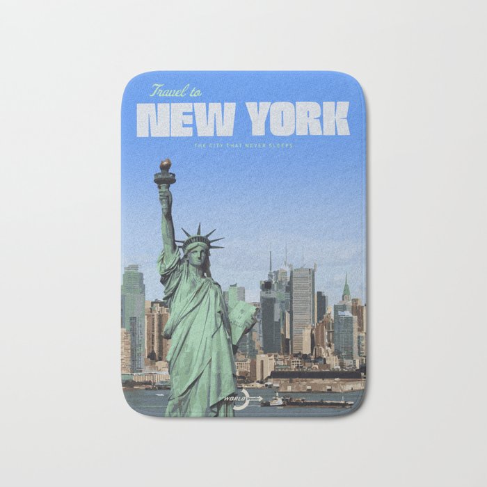 Travel to New York Bath Mat Gallery Image 1