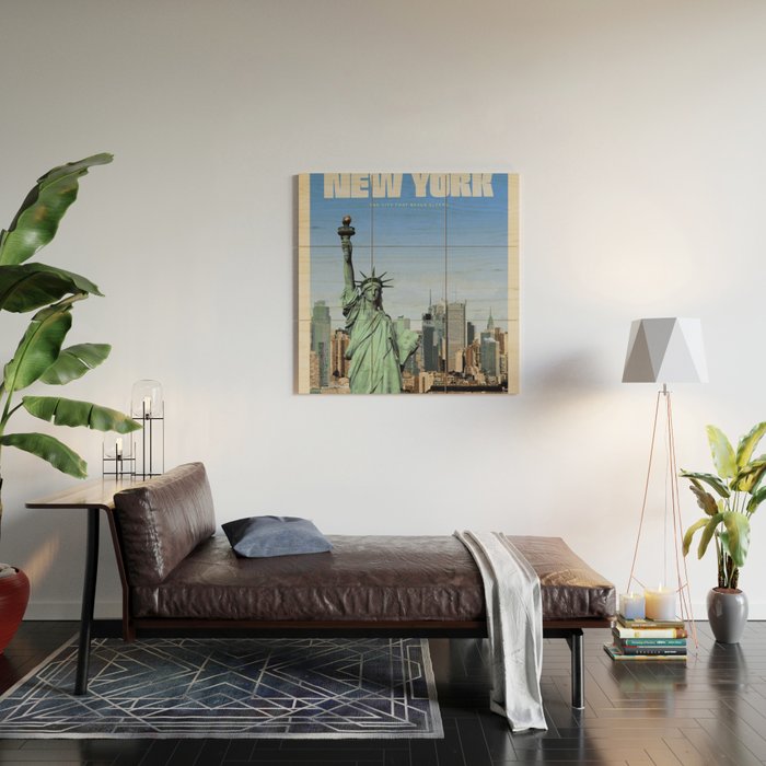 Travel to New York Wood Wall Art Gallery Image 2