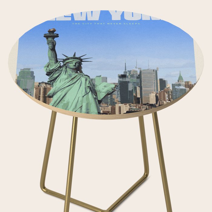 Travel to New York Side Table Gallery Image 2