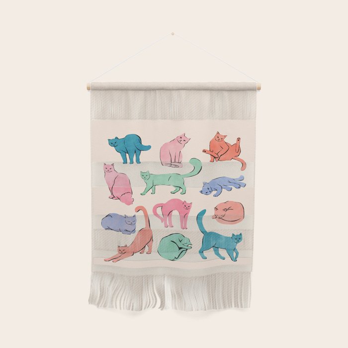 Pastel Cats Wall Hanging Gallery Image 1