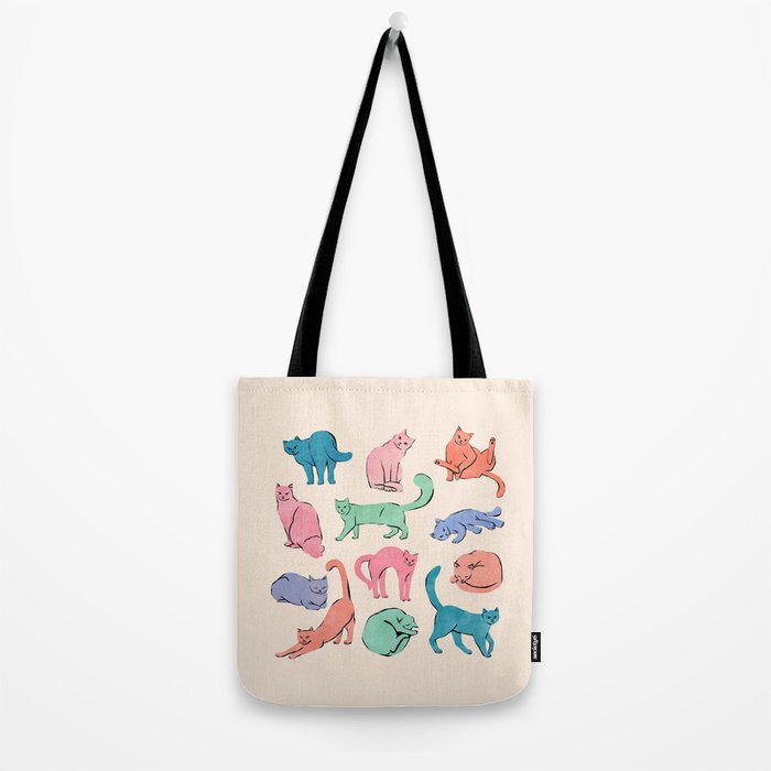Pastel Cats Tote Bag Gallery Image 2