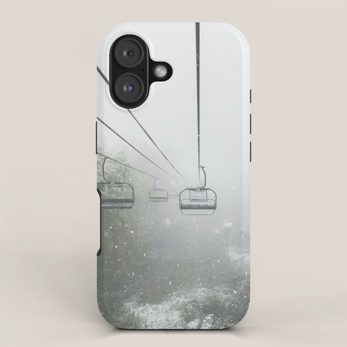 Misty Ski Lift iPhone Case Gallery Image 1