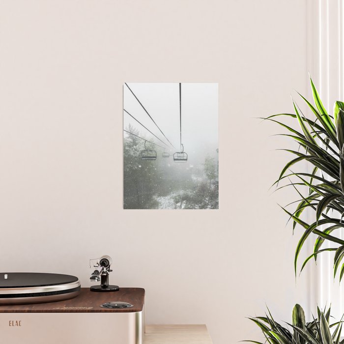 Misty Ski Lift Poster Gallery Image 2