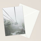 Misty Ski Lift Stationery Card Gallery Image 2