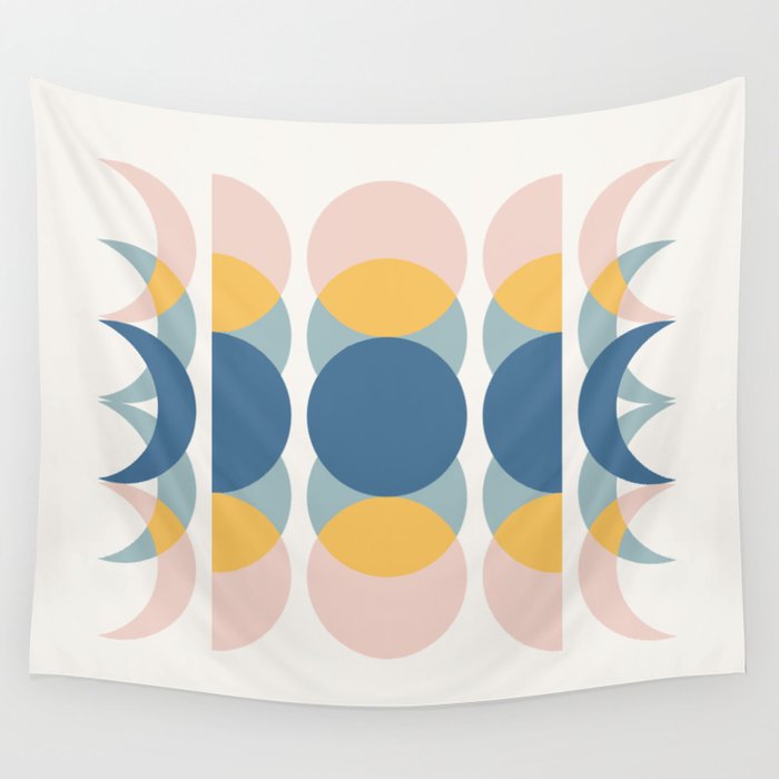 Moon Phases Abstract IV Wall Tapestry Gallery Image 1