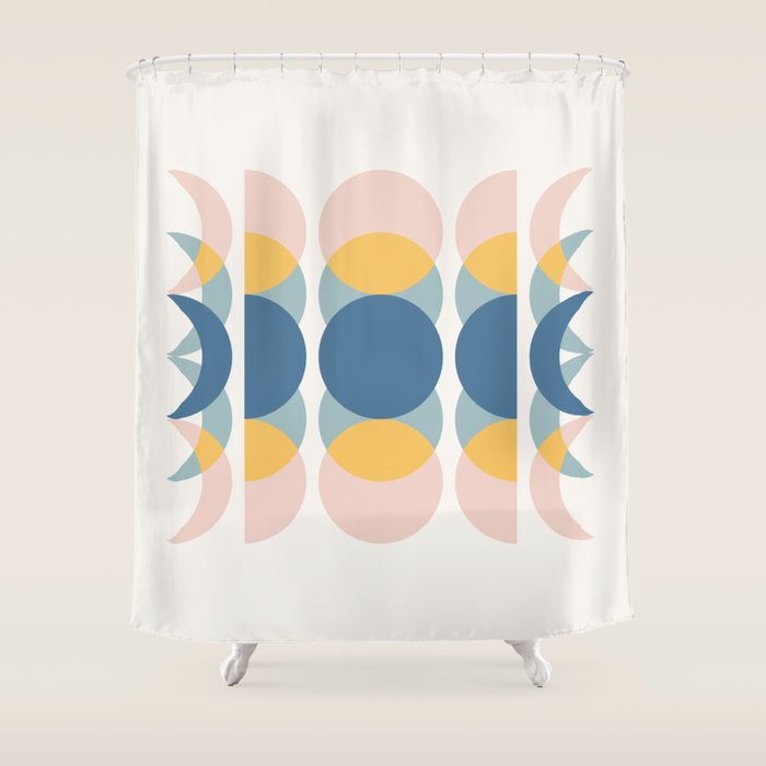 Moon Phases Abstract IV Shower Curtain Gallery Image 1