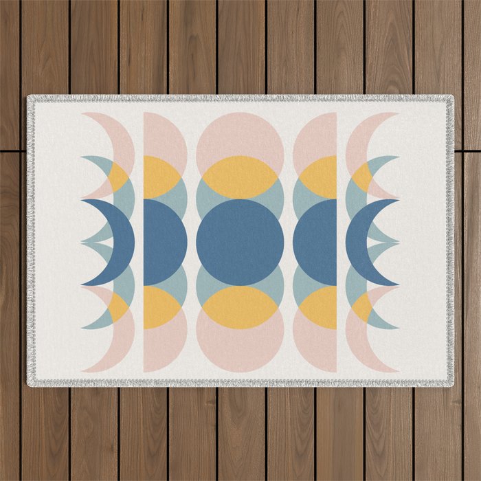 Moon Phases Abstract IV Outdoor Rug Gallery Image 1